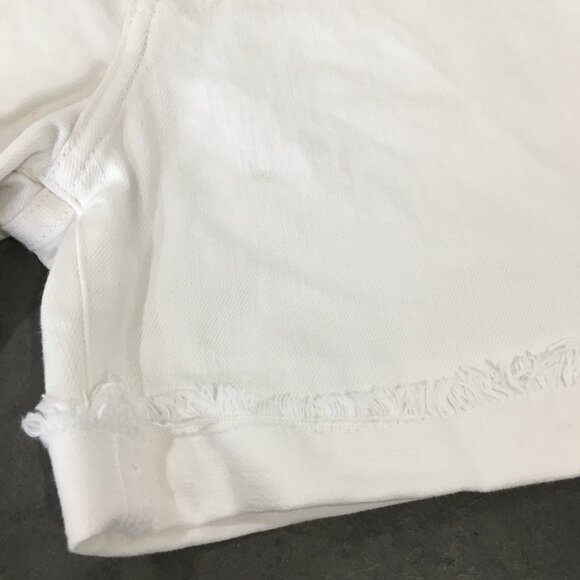 CURRENT ELLIOTT Sugar Wash The Boyfriend Roll Short Cuffed Raw Hem Denim Shorts - Picture 12 of 13